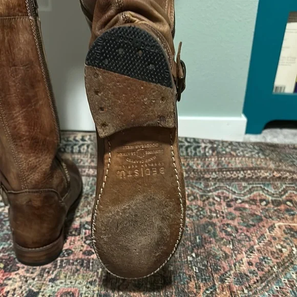 Bed Stu Brown Leather Cobbler Boots with Zipper - Picture 6 of 11